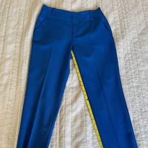 Bold Blue trousers made by Argent San Francisco Women Owned Brand
